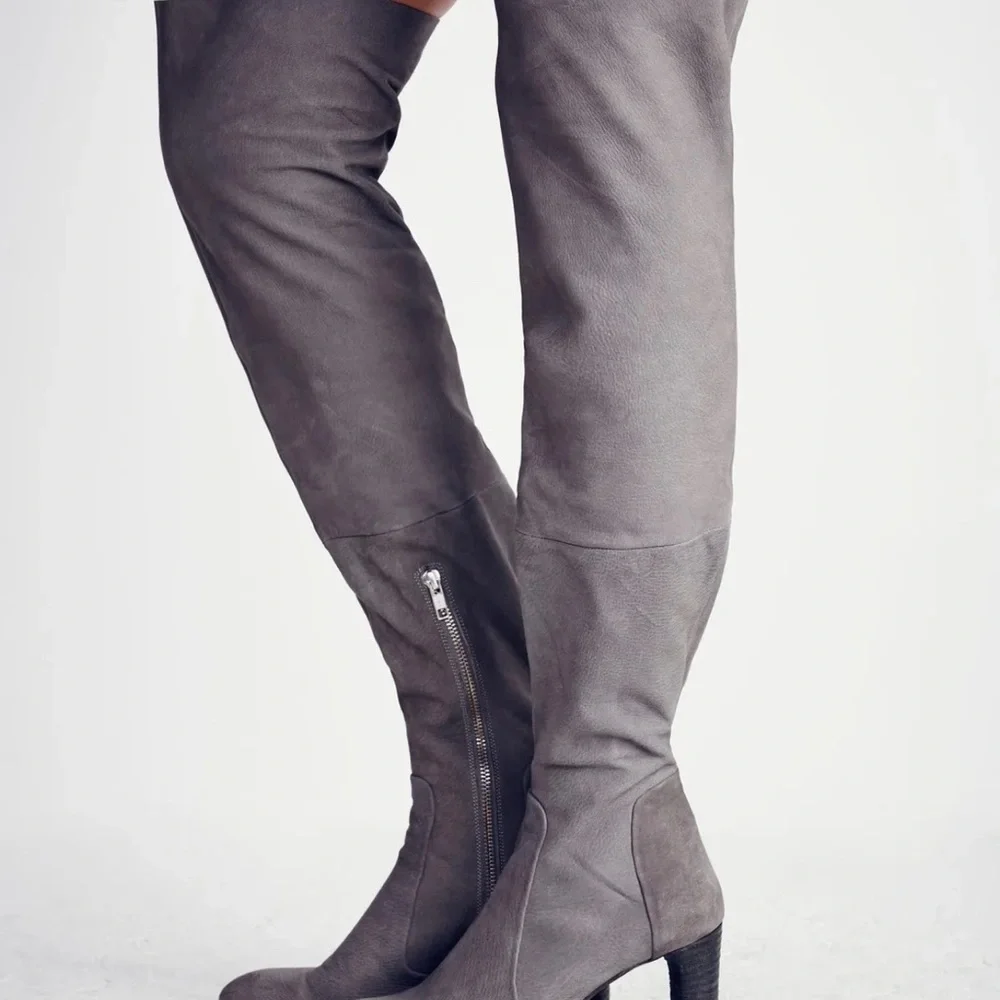 Free People Porter Tall Gray Boot Size 39 - 9 NEW